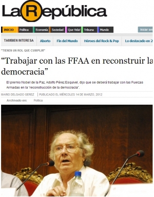 Impresión de pantalla de la nota publicada