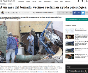 Impresión de pantalla de la nota publicada