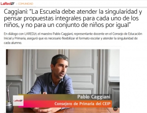 Maestro Pablo Caggiani, representante docente en el Consejo de Educación Inicial y Primaria