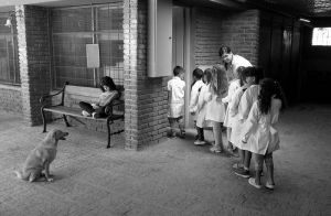 Primer día de clases. Escuela 355 de Paso de la Arena. Foto: Pablo Vignali (archivo, marzo de 2017) Foto de La Diaria