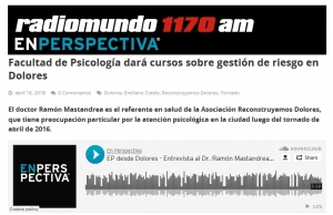 Impresión de pantalla del sitio web donde la nuticia fue publicada.