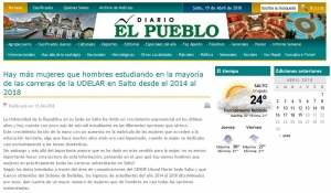 Impresión de pantalla del sitio web donde la noticia fue publicada.