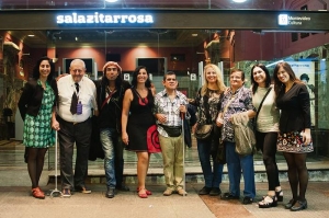 Participantes del documental Locura al aire, en la sala Zitarrosa, el día del preestreno. Foto: Juan Manuel Ramos