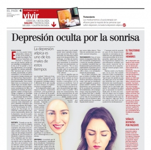 Depresión oculta por la sonrisa. Nota de El País.