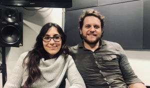 Verónica Nin y Fernando González en el estudio de Uni Radio.
