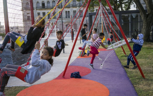   Plaza de deportes 1, en la Ciudad Vieja (archivo, abril de 2019).  Foto: Mariana Greif