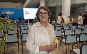 Gloria Canclini durante la jornada de Educacion Integral en Sexualidad como Derecho Humano, este jueves, en el edificio de la ANEP.  Foto: Alessandro Maradei