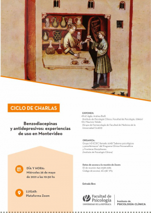 1era charla: Benzodiacepinas y antidepresivos: experiencias de uso en Montevideo
