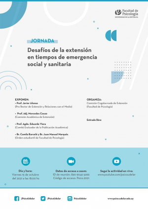Desafíos de la extensión en tiempos de emergencia social y sanitaria