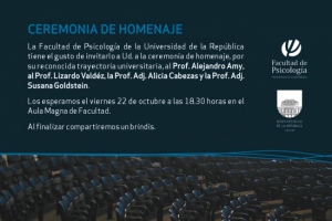 Invitación a la ceremonia de homenaje 