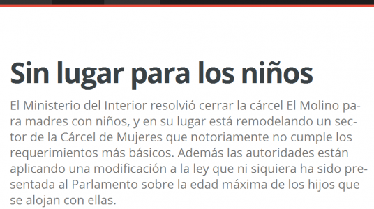 Impresión de pantalla de la nota publicada