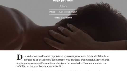 Impresión de pantalla de la nota publicada en el portal del Semanario Búsqueda