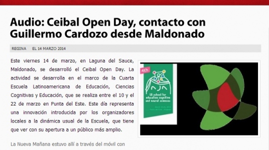 Impresión de pantalla de la nota publicada