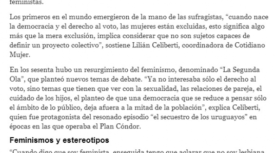 Impresión de pantalla de la nota publicada