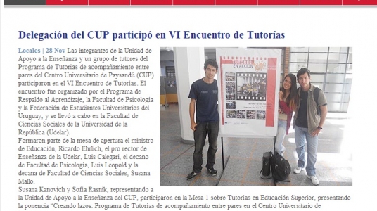 Impresión de pantalla de la nota publicada