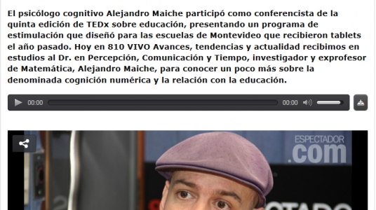 Impresión de pantalla de la nota publicada