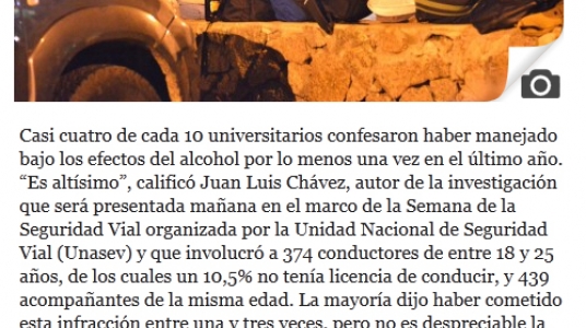 Impresión de pantalla de la nota publicada