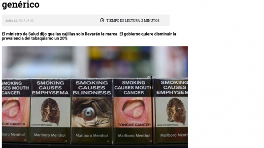 Impresión de pantalla de la nota publicada en el portal del Observador