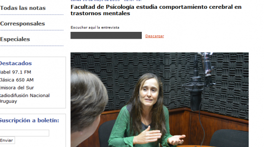 Impresión de pantalla de la nota publicada