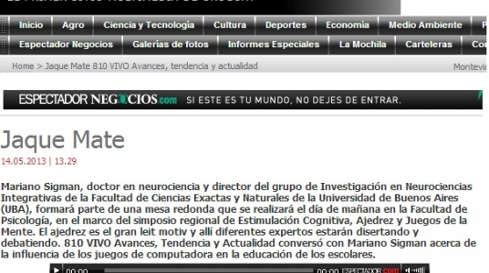 Impresión de pantalla de la nota publicada