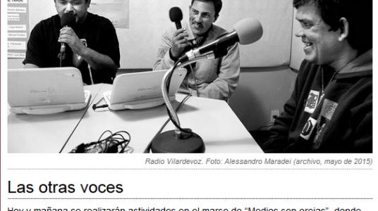 Impresión de pantalla de la nota publicada en el portal de La Diaria