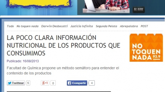 Impresión de pantalla de la nota publicada