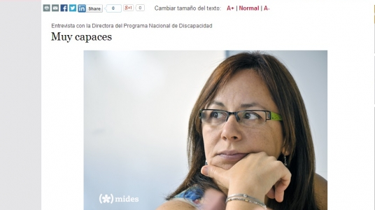 Impresión de pantalla de la nota publicada