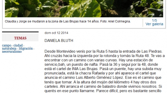 Impresión de pantalla de la nota publicada