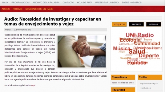 Impresión de pantalla de la nota publicada