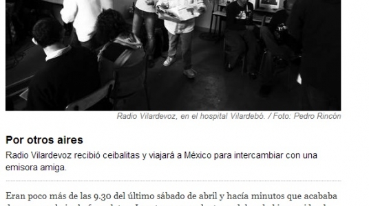 Impresión de pantalla de la nota publicada