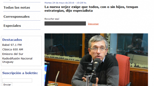 Impresión de pantalla de la nota publicada
