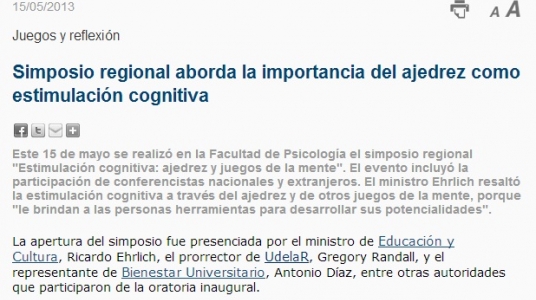 Impresión de pantalla de la nota publicada