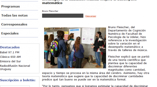 Impresión de pantalla de la nota publicada