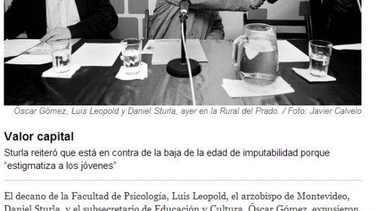 Impresión de pantalla de la nota publicada