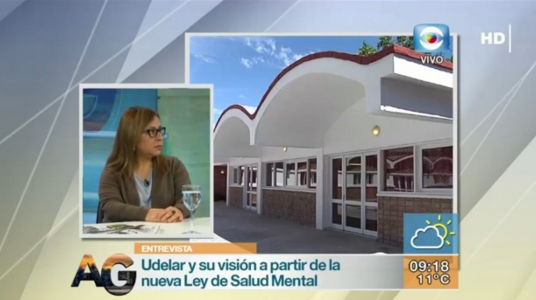 impresión de pantalla de la entrevista emitida por el Canal 10