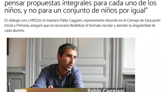 Maestro Pablo Caggiani, representante docente en el Consejo de Educación Inicial y Primaria