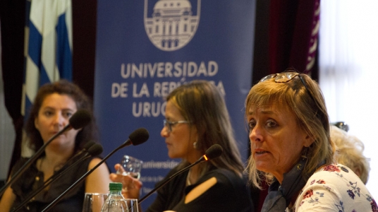 Mesa de diálogo «La perspectiva de género en la Udelar». Foto: Richard Paiva-UCUR.