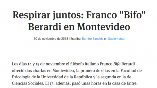 impresión de pantalla de la nota en la web de La Diaria