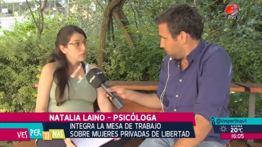 Asist. Natalia Laino en entrevista para Vespertinas