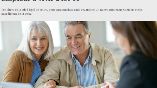 Empezar a vivir a los 60. Foto ilustrativa de El País