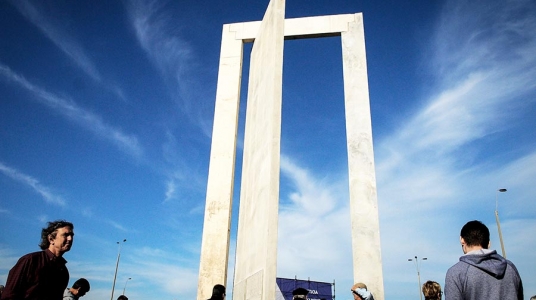 pie de foto: Espacio Memorial Penal de Libertad, que rinde homenaje a los ciudadanos que fueron recluidos en el Penal de Libertad durante la dictadura, a quienes fallecieron en el establecimiento y muy especialmente a los familiares que también fueron víctimas del terrorismo de Estado y asistían a las visitas / Foto: Adhoc, Javier Calvelo.