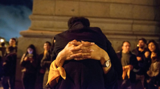 Movilización LGBTI, en el Palacio Legislativo (archivo, octubre de 2018). Foto: Santiago Mazzarovich / adhocFOTOS
