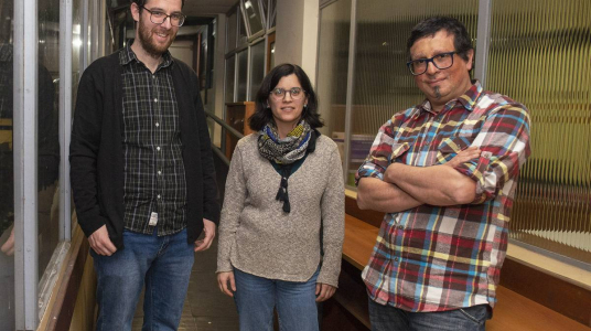 Nicolás Rodríguez, Jimena Heinzen y Gustavo Cánepa. Foto: Alessandro Maradei