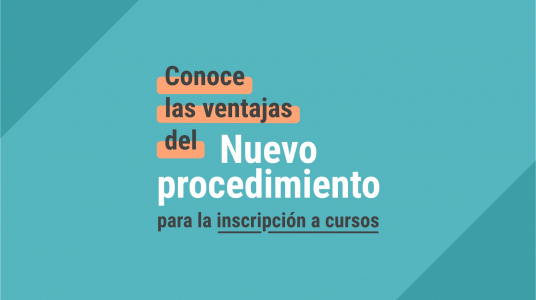 imagen de difusión del nuevo procedimiento para la inscripción a cursos