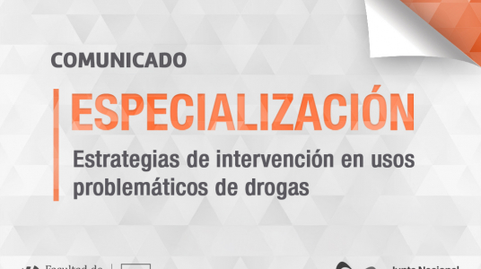 Publicación de la lista de admisión a la cohorte 2025 de la Especialización en Estrategias de Intervención en Usos Problemáticos de Drogas