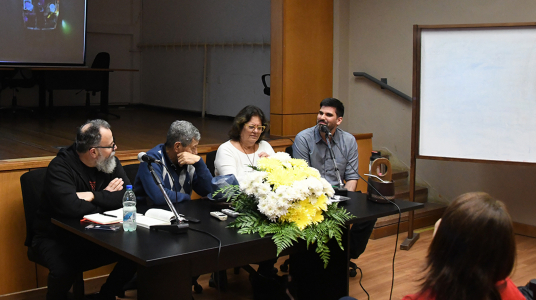 Fotografía del conversatorio “Redes, Sujetos y Saberes: Experiencias fronterizas en lo educativo”