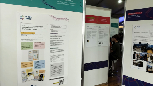 La Biblioteca de la Facultad de Psicología presentó póster sobre el proyecto ¿Cuál es tu pronombre? en la VI Feria Modo Udelar