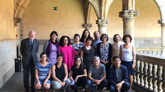 Los participantes del taller, con Vincenzo Ferrari