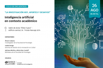 afiche de difusión del Ciclo de encuentros "La investigación hoy, aportes y desafíos"