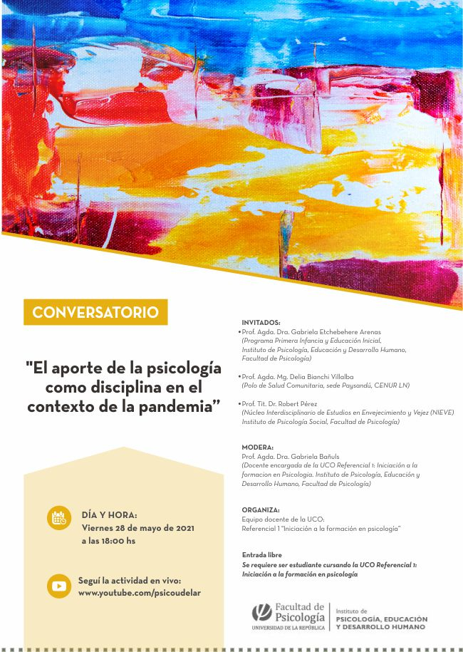  "El aporte de la psicología como disciplina en el contexto de la pandemia"